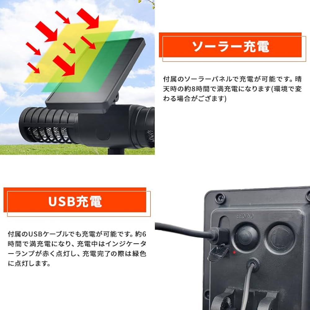 Amazon | バラエティ本舗 ソーラー 電撃殺虫器 虫除け 殺虫器 高